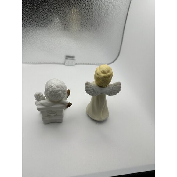Set Of 2 Angel Figurines Cherub & Standing Angel Decorative Collectibles - Picture 10 of 15